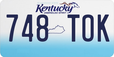 KY license plate 748TOK
