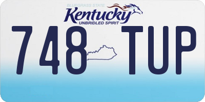 KY license plate 748TUP