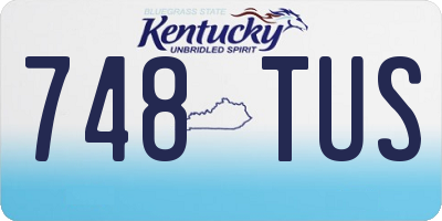 KY license plate 748TUS