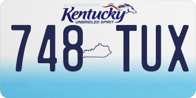 KY license plate 748TUX