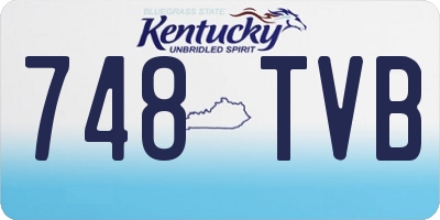 KY license plate 748TVB