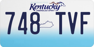 KY license plate 748TVF