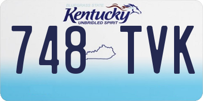 KY license plate 748TVK