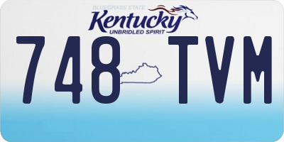 KY license plate 748TVM