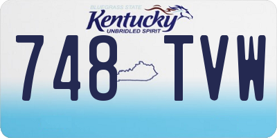 KY license plate 748TVW