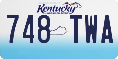 KY license plate 748TWA