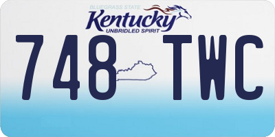 KY license plate 748TWC
