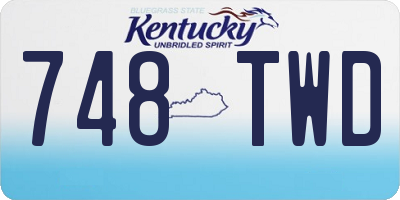 KY license plate 748TWD