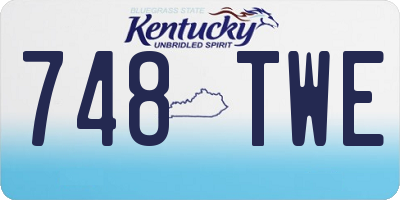 KY license plate 748TWE