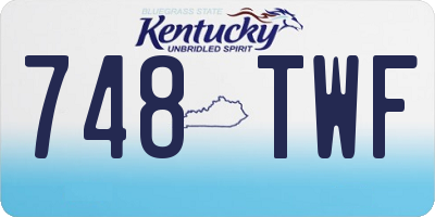 KY license plate 748TWF
