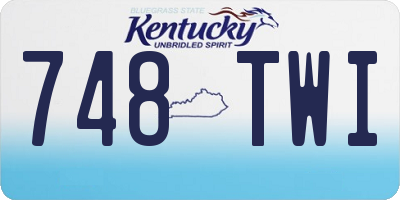 KY license plate 748TWI