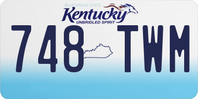 KY license plate 748TWM