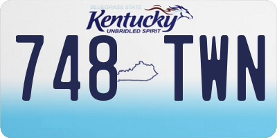 KY license plate 748TWN