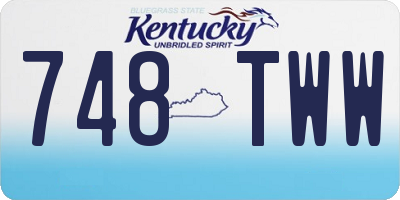 KY license plate 748TWW