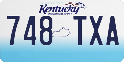 KY license plate 748TXA