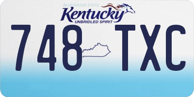 KY license plate 748TXC