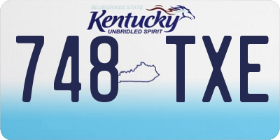KY license plate 748TXE