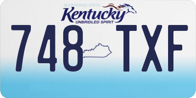 KY license plate 748TXF