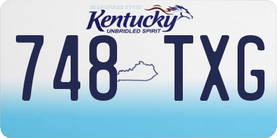 KY license plate 748TXG