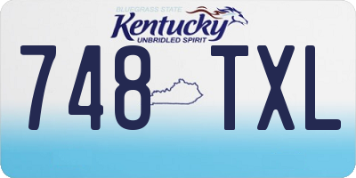 KY license plate 748TXL
