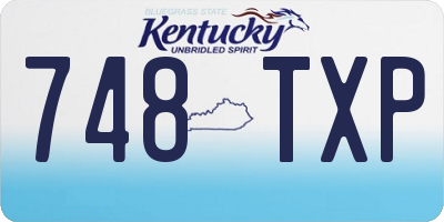 KY license plate 748TXP