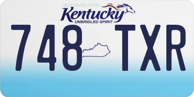 KY license plate 748TXR