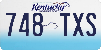 KY license plate 748TXS