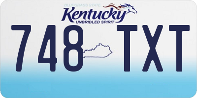 KY license plate 748TXT