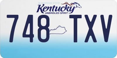 KY license plate 748TXV
