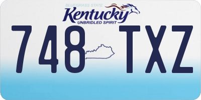 KY license plate 748TXZ