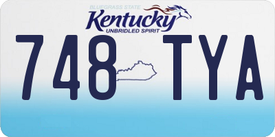 KY license plate 748TYA