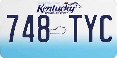 KY license plate 748TYC