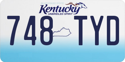 KY license plate 748TYD
