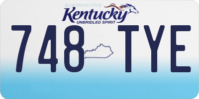 KY license plate 748TYE