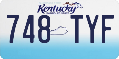 KY license plate 748TYF