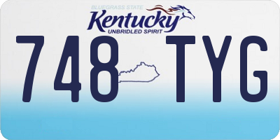 KY license plate 748TYG