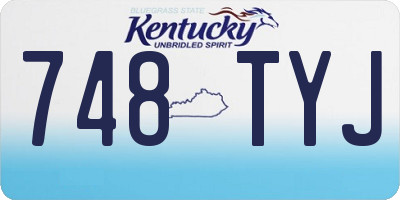 KY license plate 748TYJ