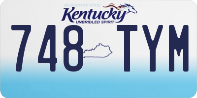 KY license plate 748TYM