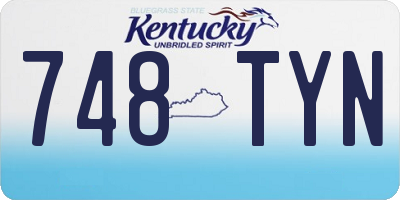 KY license plate 748TYN
