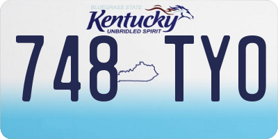 KY license plate 748TYO