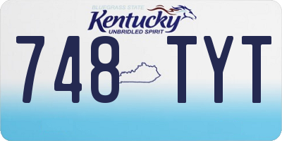 KY license plate 748TYT