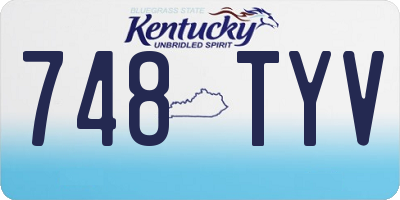KY license plate 748TYV