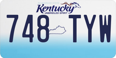 KY license plate 748TYW