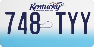 KY license plate 748TYY
