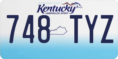 KY license plate 748TYZ