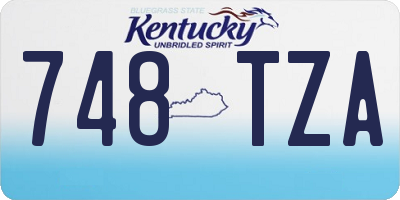 KY license plate 748TZA