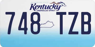 KY license plate 748TZB