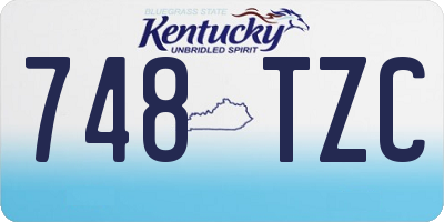 KY license plate 748TZC
