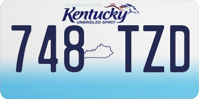KY license plate 748TZD