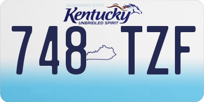 KY license plate 748TZF